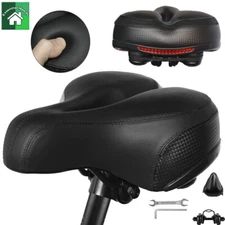 Extra Wide Big Bum Bike Bicycle Cycling Gel Breathable Cruiser Pad Saddle Seat 
