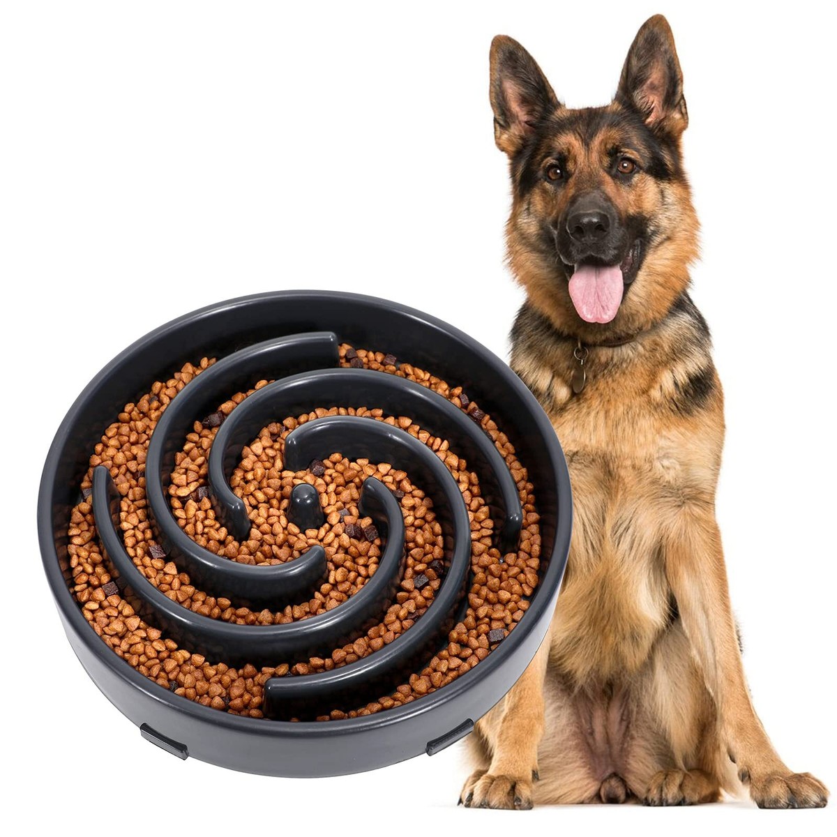 Slow Feeder Dog Bowls Anti-Choking Slower Feeder Dog Puzzle Bowl for Large  Dogs | eBay