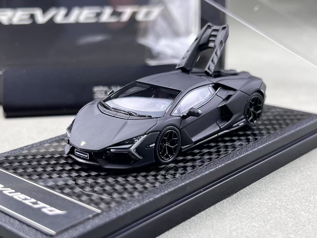 LCD 1:64 Matte Black Revuelto Racing Sports Model Diecast Display