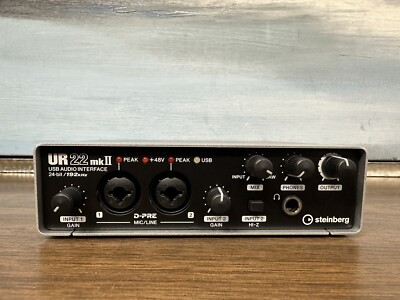 Steinberg UR22 MKII 2x2 USB Audio Interface Untested Not Power