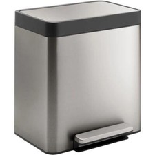KOHLER Trash Can Stainless Steel Fingerprint Resistant Quiet-Close Lid 8 Gal.
