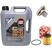 MotoröL Set 5W-30 5 Liter + ÖLfilter + Schraube FüR Citroen C8 Peugeot 807 2.2