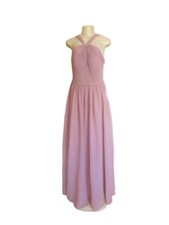 Azazie Jacey Dusty Rose A-Line Pleated Chiffon Dress Size A8 New W/Tags