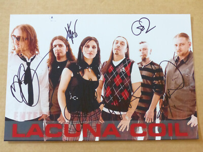 LACUNA COIL signed Autogramm signiert auf 20x29,5 cm Foto