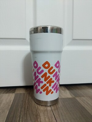 2019 Dunkin Donuts 24 oz White Stainless Steel Insulated Travel Tumbler Mug  Wcup | eBay