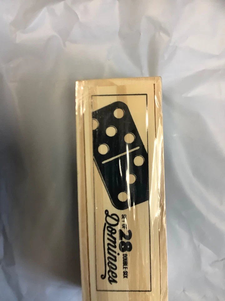 DOMINOES Set of 28 Double Six Dominoes with Wooden Case New Brybelly - Image 3 of 4