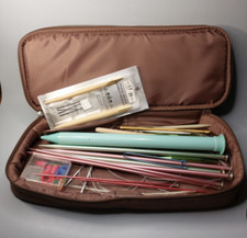 Lot Of Vtg Knitting Needles/Crochet Hooks/Supplies with Case