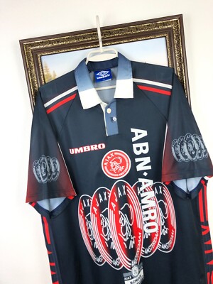 Ajax Away football shirt 1997 Soccer #11 Laudrup Umbro Jersey Mens