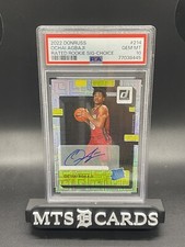 Ochai Agbaji 2022-23 Panini Donruss Rated Rookie Choice Auto PSA 10