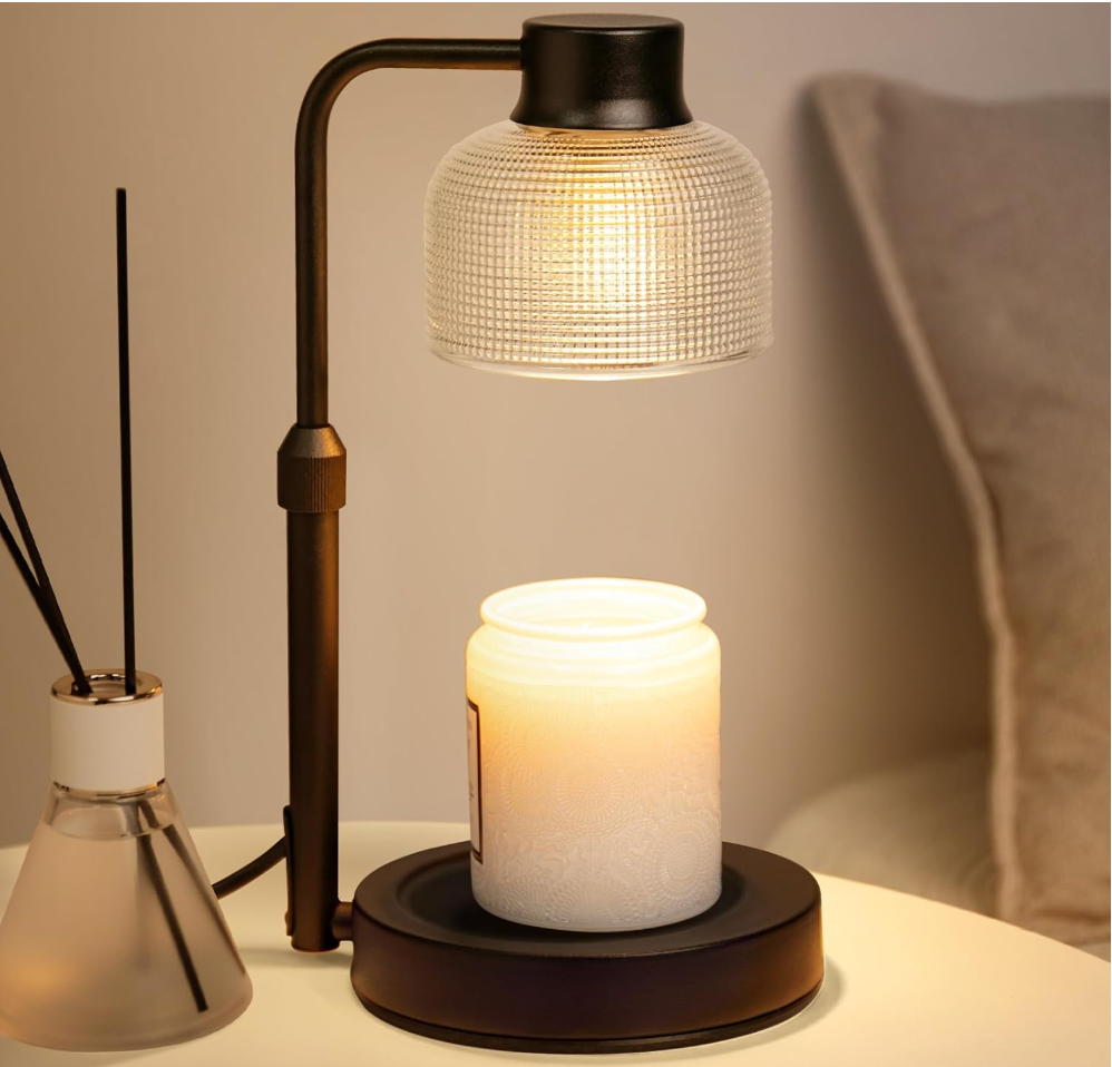 Adjustable Dimmable Candle Warmer Lamp with 24H Timer & Height Control