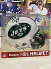 Wayne Chrebet Signed NY Jets Riddle Mini Helmet In Original box /wCOA-card Inc.