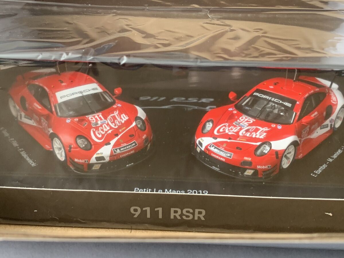 Porsche 911 RSR 2019 Coca-Cola #911 #912 Petit LeMans Spark Porsche 911 RSR 2019 Coca-Cola #911 #912 Petit LeMans Spark
