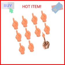 Tiny Hands for Fingers 10 Pcs Tiny Hands Middle Finger Sign Premium Rubber Lit