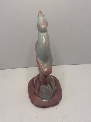Haeger Art Deco Pottery Gazelle Deer Impala Figurine Sculpture Teal Mauve 8.5" - Picture 3 of 7
