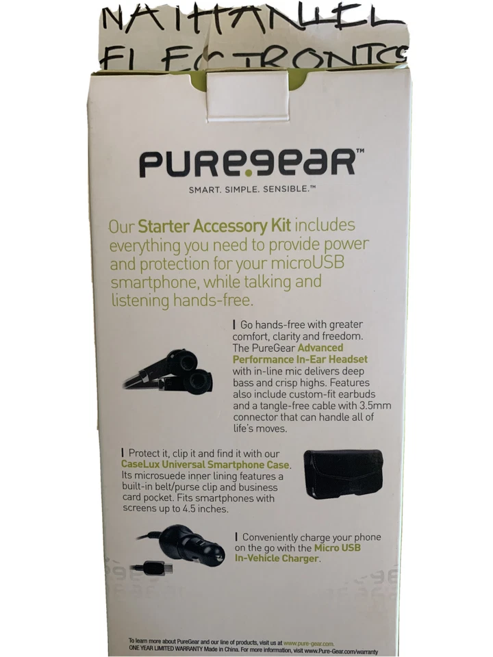 Puregear Universal Starter Accessory Kit For MicroUSB Samsung LG HTC Nokia NIB - Image 2 of 4