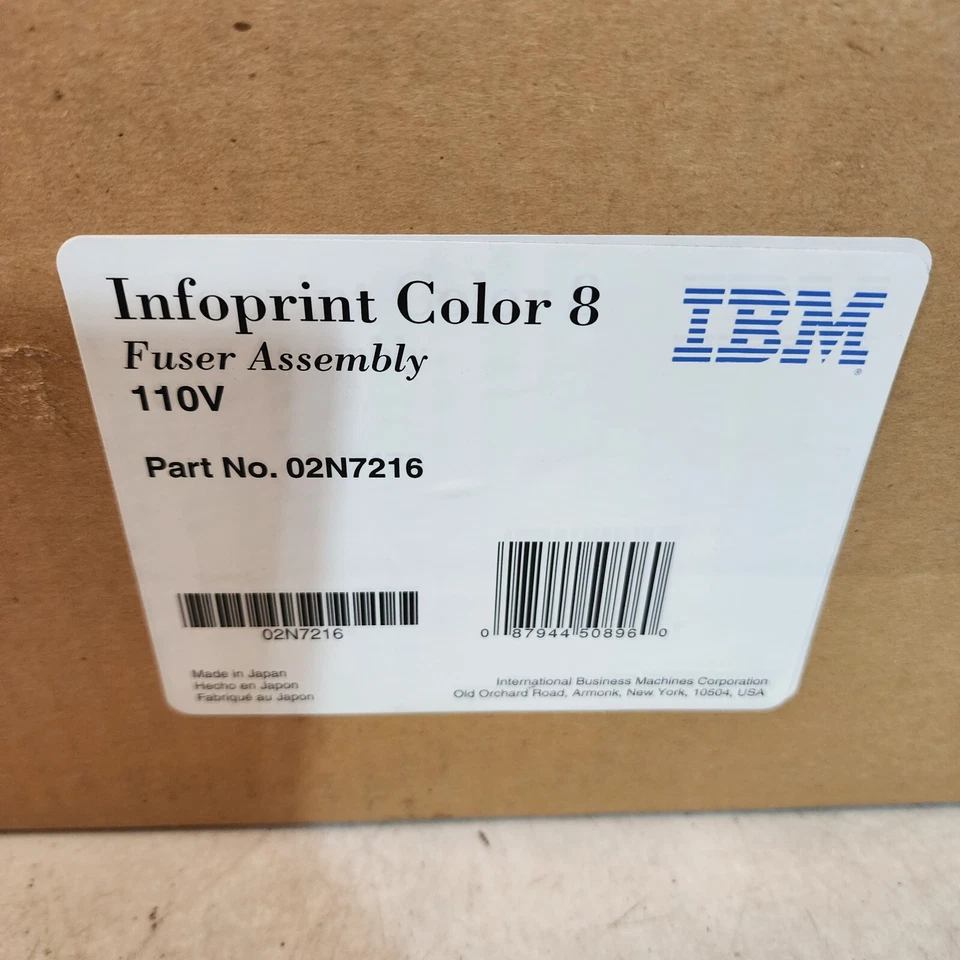 IBM 02n7216 110v Fuser Assembly Infoprint Color 8 Genuine OEM Sealed free ship - Image 2 of 4