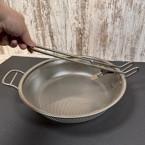 Tecnica Padella da Chef Traforata con Coperchio in Rete per Barbecue. Padella pieghevole Easy Veggie - Foto 15 di 24