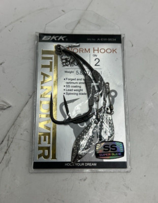 (8 Packs of 2) BKK Titandiver Weighted Swimbait Hooks Size 5/0 5.8g A-EW-9634