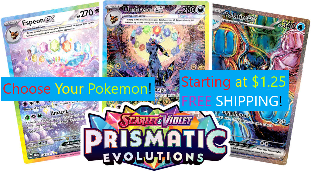 💎 Pokemon Prismatic Evolutions: Choose Your Card! Holo / Reverse Holo / EX 💎