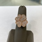 Ladies Diamond Heart Clover Right Hand Ring