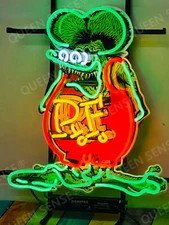 Rat Fink Ratrod 20"x16" Neon Sign With HD Vivid Printing Hanging Nightlight