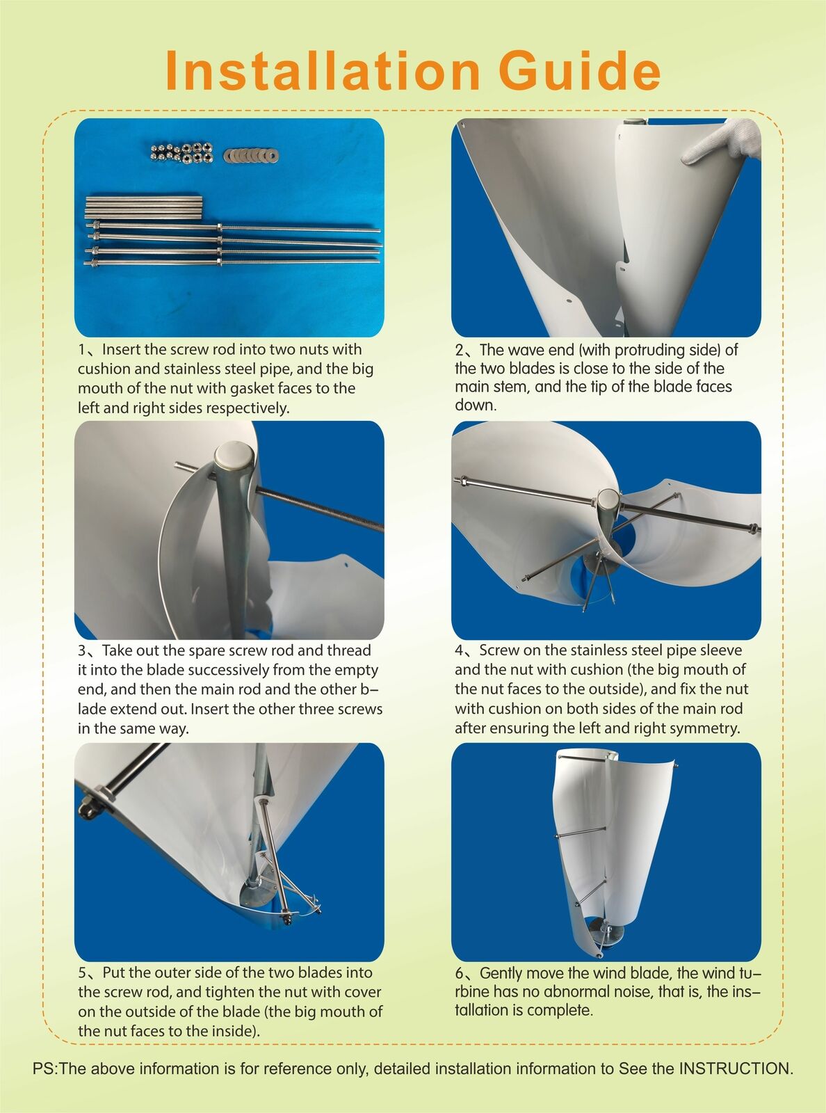 24V Windkraftanlagen 400W Windgenerator Vertikal Wind Turbine Windrad