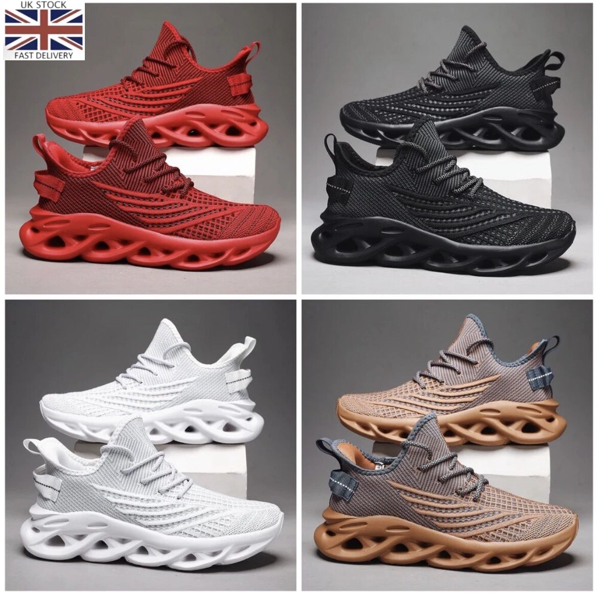 Men's Sneakers Casual Trainers Breathable Running Gym Sports Walking Shoes Light