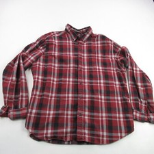 Eddie Bauer Shirt Mens XL Long Sleeve Button Up Plaid Pockets Relaxed