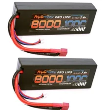 Powerhobby 2s 7.4V 8000mah 100c-200C Lipo Battery W Deans Plugs (2)