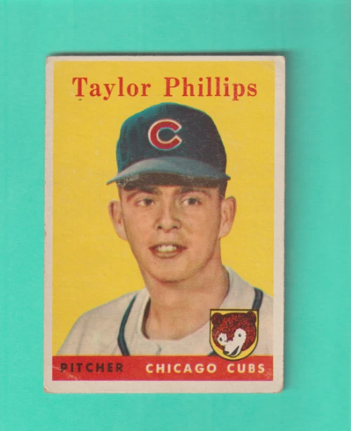 1958 TOPPS # 159 TAYLOR PHILLIPS CHICAGO CUBS EX COND.