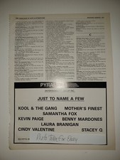 Stacey Q, Samantha Fox, Laura Branigan Vintage 1990 8x11 Magazine booking Ad