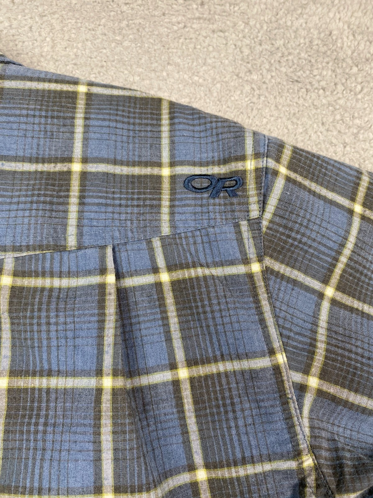 outdoor-research plaid button up wool blend long sleeve shirt