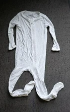 Kyte Baby Zipper Footie Pajamas Bamboo In Cloud White Size 18-24 months