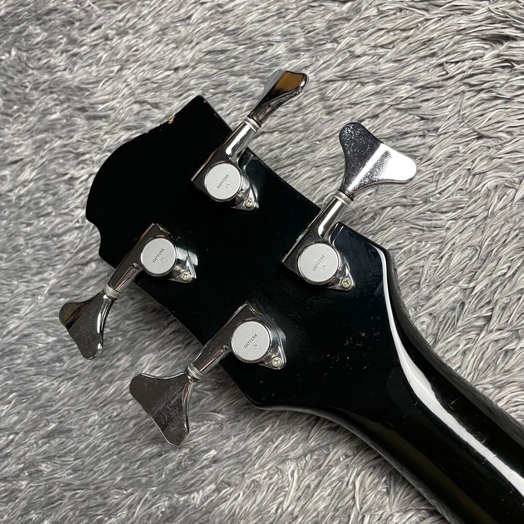 Burny BWB-90 Warlock Black Neck-Through Electric Bass Guitar