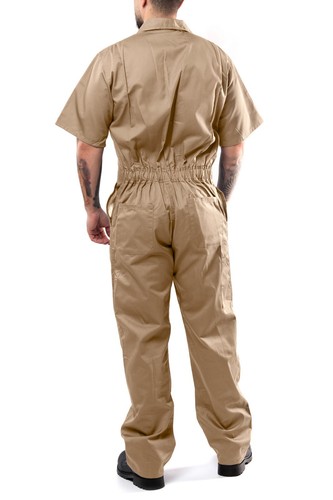 Kolossus Short Sleeve Cotton Blend Coverall with Multi Pockets Jumpsuit - Picture 5 of 18