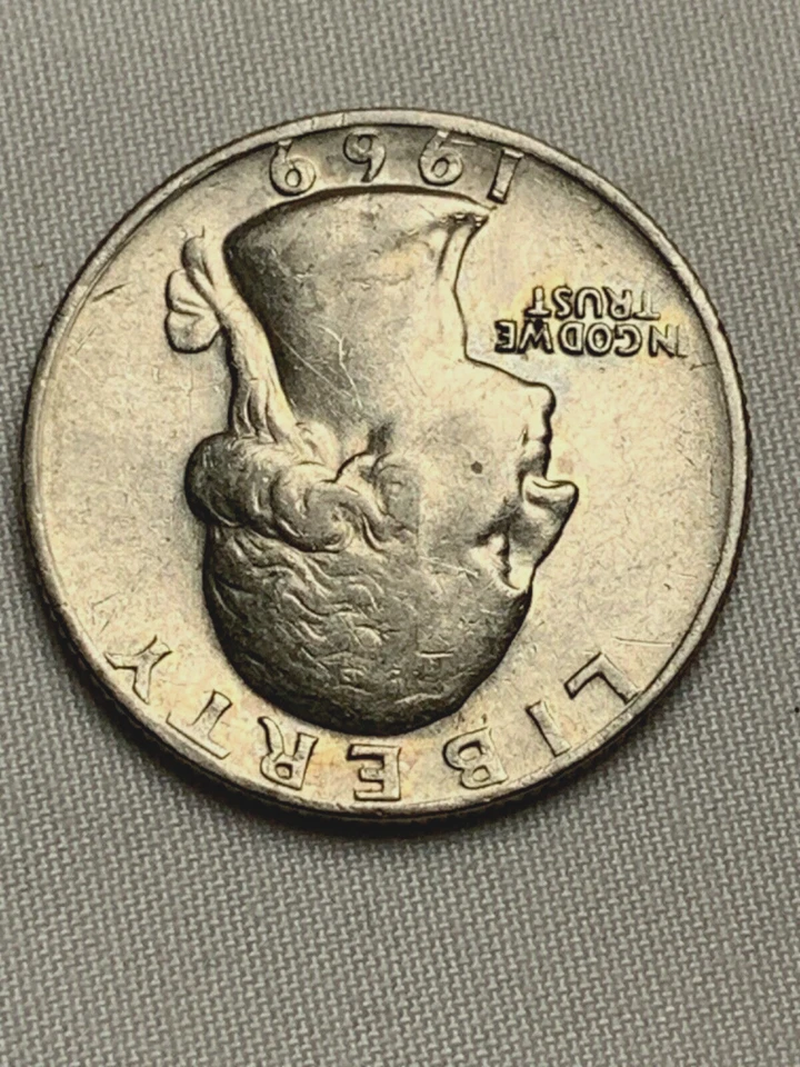 1969 Washington Quarter NO Mint Mark, Multiple Errors - Image 4 of 4