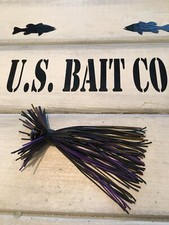 Finesse Bass Jig Skirts Living Rubber Lot Of 10 Color Black Purple Pumpkin
