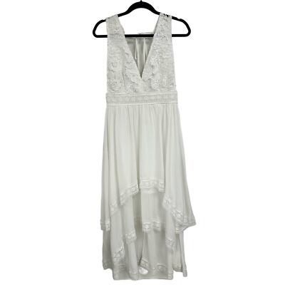 white christmas dresses Navy High Low Dress with Crochet Cut Outs main image 1