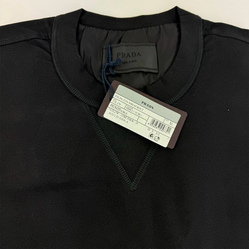 Sudadera negra de tela técnica PRADA para hombre talla XL - Imagen 5 de 9