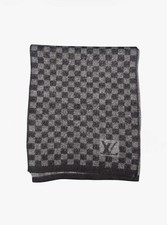Louis vuitton sciarpa wool lana damier nera/grigia usata