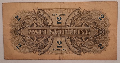 1944 Austria Allied Military 2 Schilling Note; Pick 104 - Picture 2 of 2