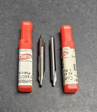KEO #2 & #3 Carbide 60° Combination Drill & Countersink Lot US Made Machinist 