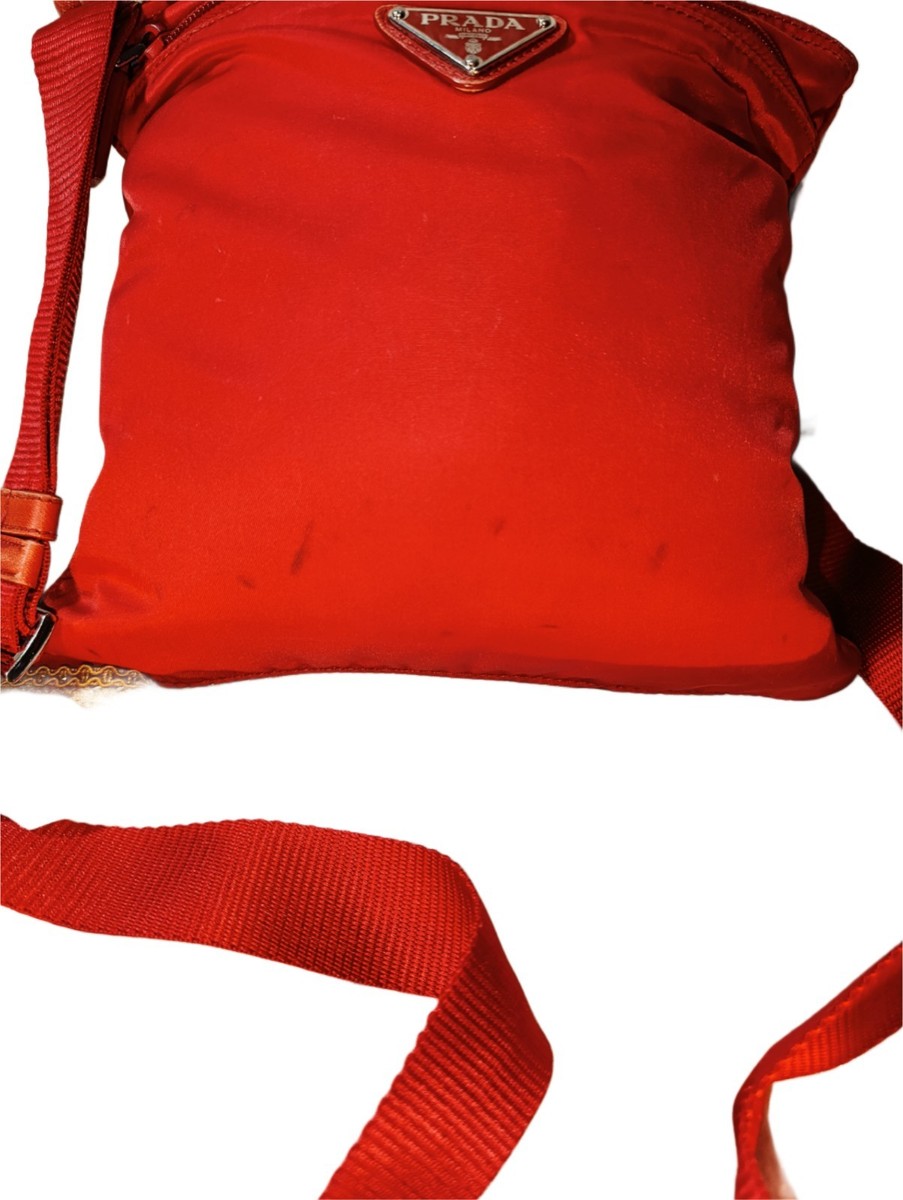 Prada Red Tessuto Crossbody Bag | eBay