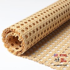 Rattan Webbing Roll, 16 x 40 Inch Woven Open Rattan Mesh PE Cane 16"Wx40"L