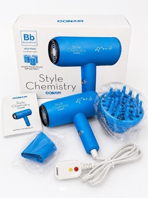 Conair Style Chemistry 1875W Hair Dryer 2 Speed 2 Heat with missing rollers