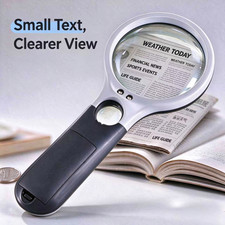 45X LED Jewelry Loupe Magnifier Reading Handheld Glass 3 Light Portable Modes