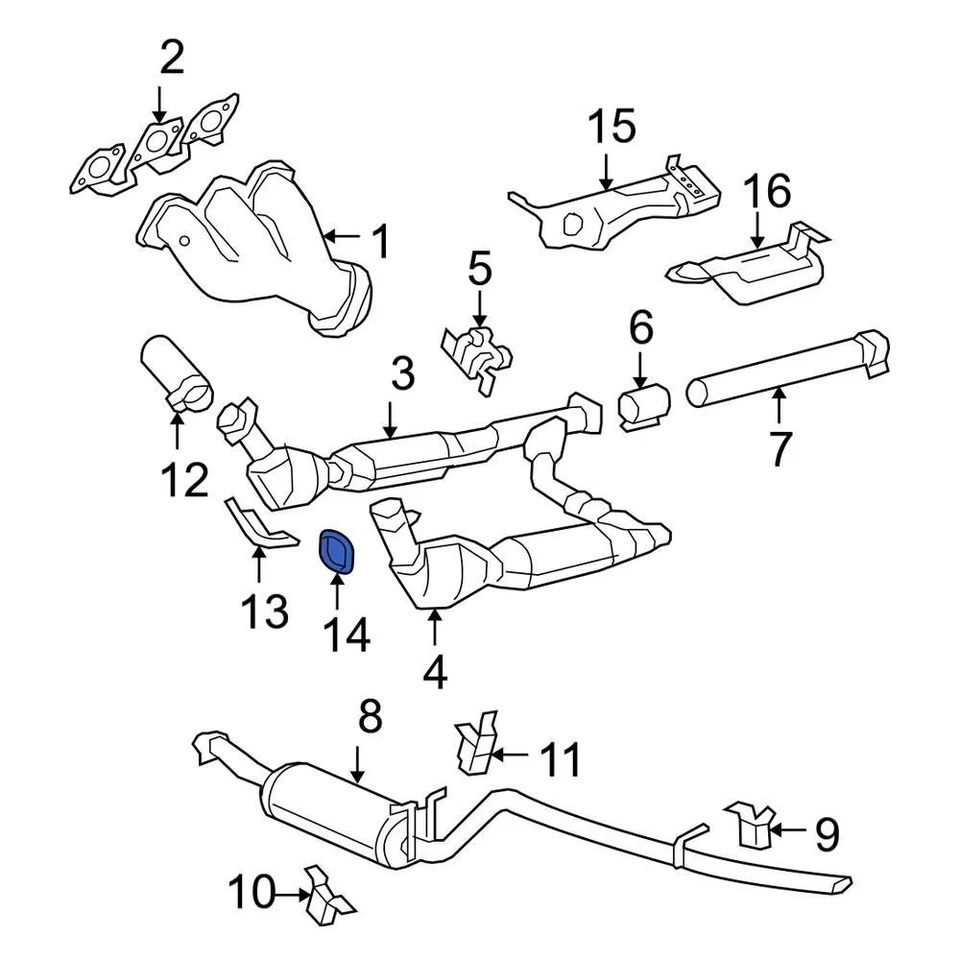 For Ford F-150 2004-2008 Ford W712478S300 Catalytic Converter Heat Shield Clamp - Image 4 of 4