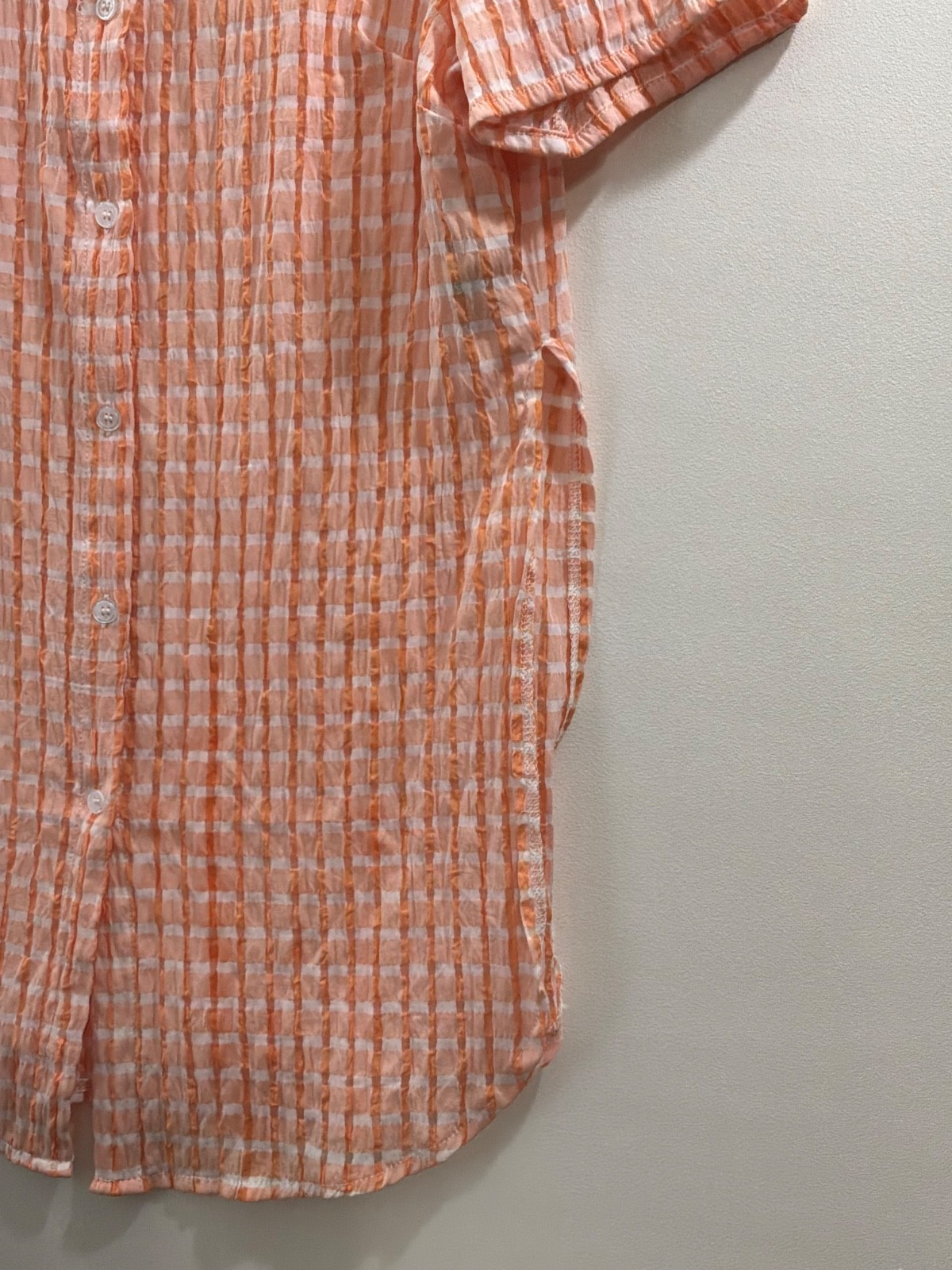 Shein Button-Down Gingham Collared Short Sleeve B… - image 4