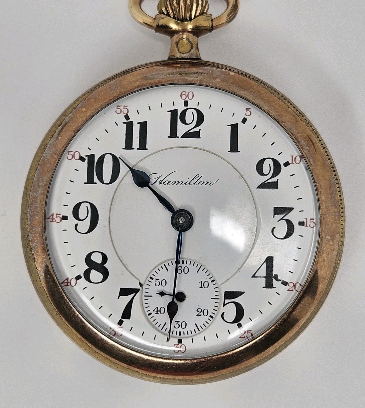 1921 Hamilton 940 Pocket Watch 21j 18s Double Sunk B&B Royal Case #1432607 WORKS