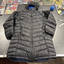 LL Bean Kids Ultralight 650 Down Jacket L 14 16 Black Long Downtek Puffer EUC